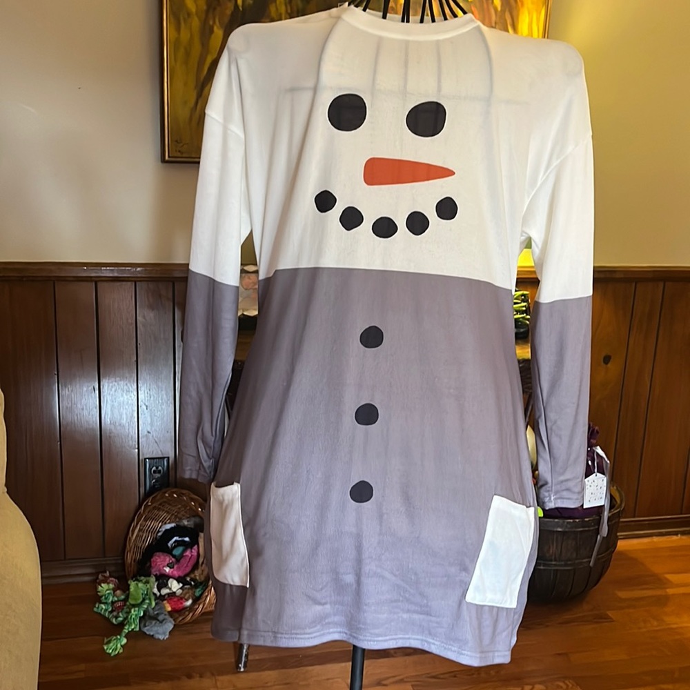 Cute Snowman Sweater Dress